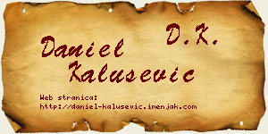 Daniel Kalušević vizit kartica